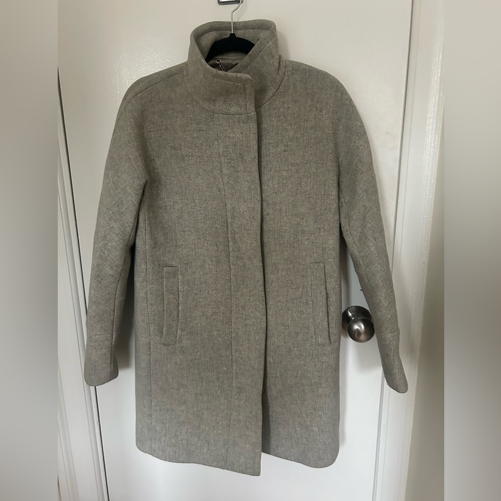 J. Crew stadium-cloth cocoon coat